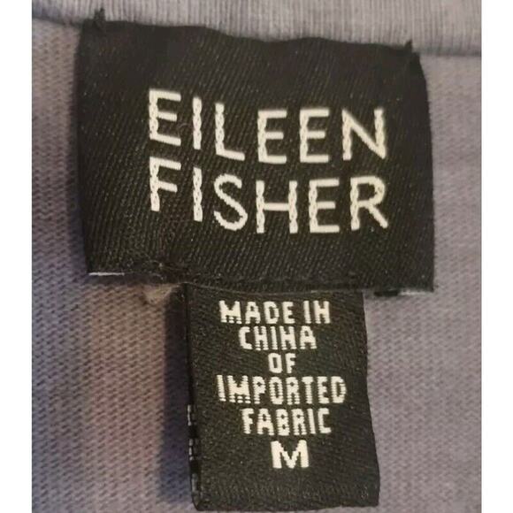 Eileen Fisher Vintage 100% Cotton Knit Pocketed Purple -Blue Jacket Women's M - Picture 4 of 13